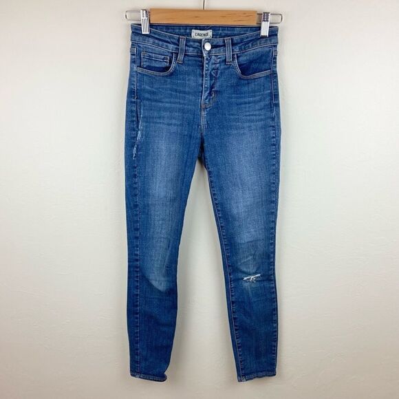 L’agence Lightly Distressed Skinny Jeans - Picture 1 of 7